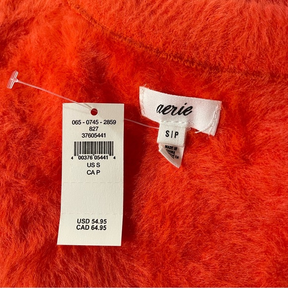 Aerie Flurry Orange Crew Sweater in Starburst Small NWT - Picture 4 of 5